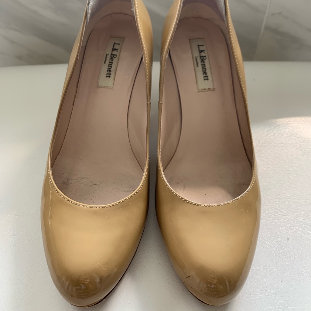 Lk Bennet Nude Patent Leather Pump